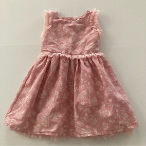 Mila & Emma 4T Toddler Girl Blush Pink Floral Dress Spring